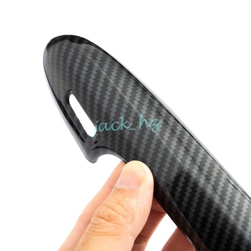 Borde de cubierta de manija de puerta de fibra de carbono para accesorios Toyota Sienna 2021-2024 - Imagen 5 de 8