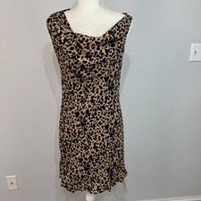 Reformation Kristine Women's Asymmetrical Neckline Leopard Print Mini Dress 10