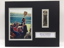 RARE Sir Alf Ramsey England World Cup 1966 Signed Photo Display + COA AUTOGRAPH