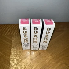 Lot of Three New BUXOM Full-On Plumping Lip Glow Balm in Raspberry Glaze