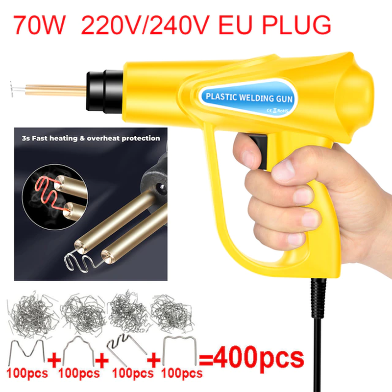 Agrafeuse à Chaud 70W – Kit Réparation Plastique Voiture Avec 200 Agrafes & LED (Goolsky)