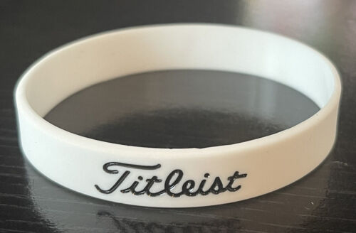 Titleist #1 rubber wristband bracelet - White/black/red Pro V1 Golf - Adult Size - Picture 1 of 4
