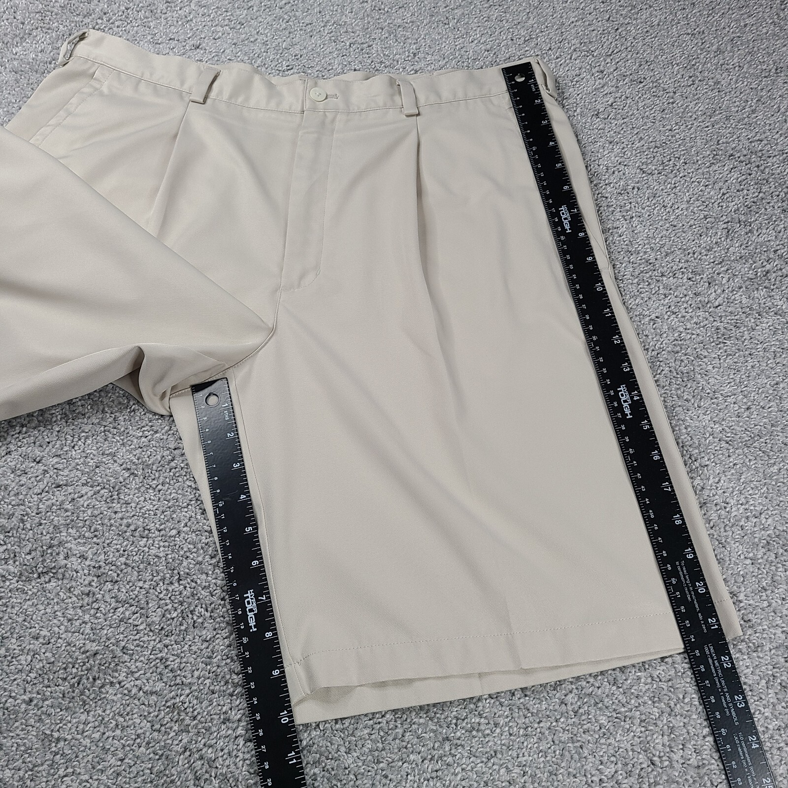 Nike Golf Shorts Men's Size 38 Beige Off-White Chino Fit Dry Active Wear thumbnail 8