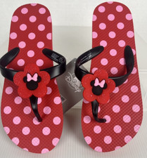 MINNIE MOUSE Daisy Flip Flops Disney Parks Summer Sandals Womens Medium 7-8 NWT