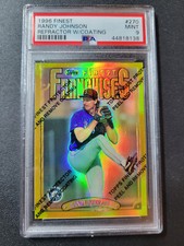 🌟 1996 Topps Finest Gold Rare Refractor w/Coating Randy Johnson #270 PSA 9 MINT
