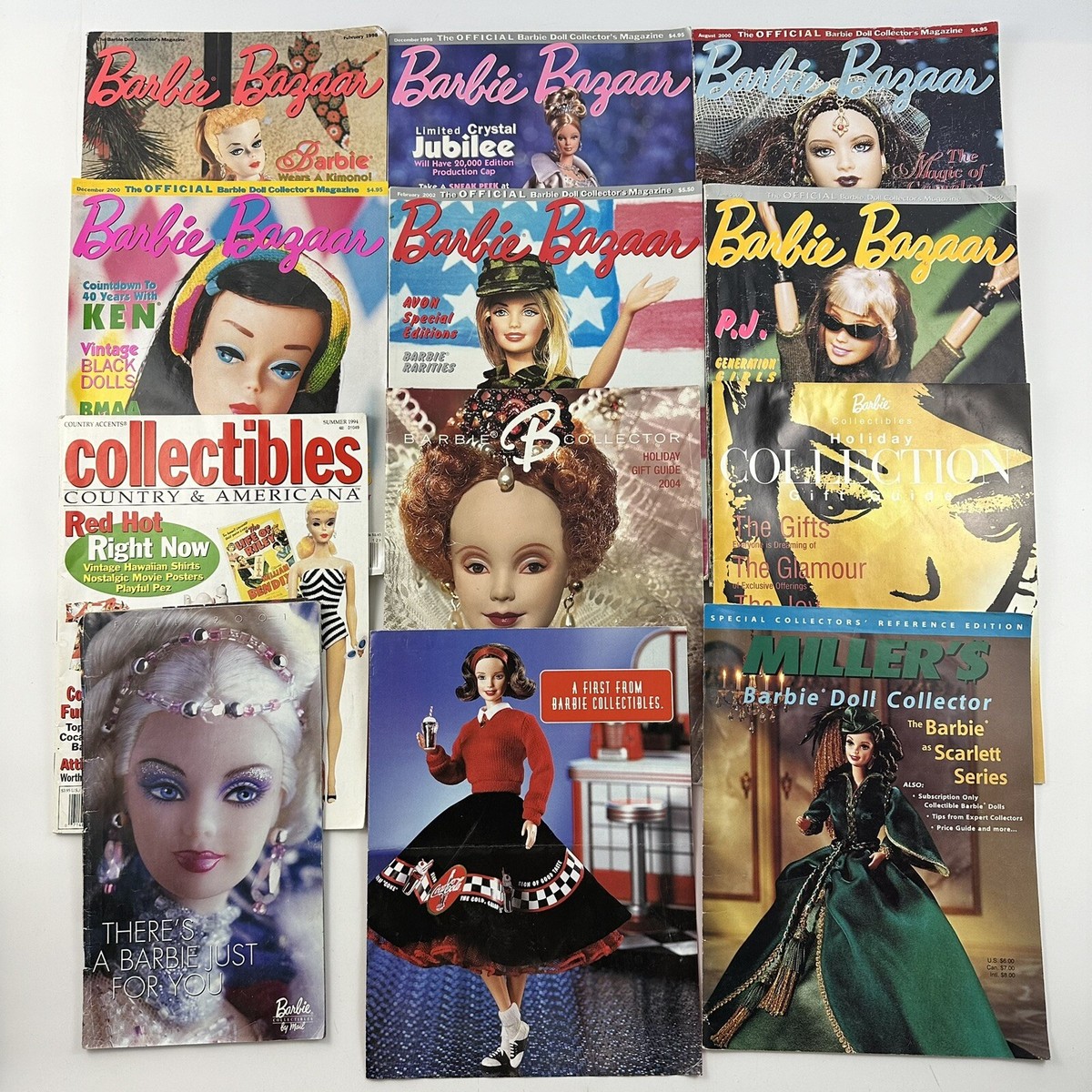 Barbie Bazaar Magazine Lot 6 Issues 1998/2000/2002 & Other