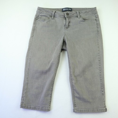 Reitmans Jeans Gray Denim Capris Women 