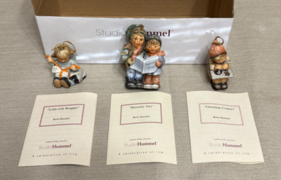 Studio Hummel 3-pc Set Goebel Berta Hummel Christmas Ornaments