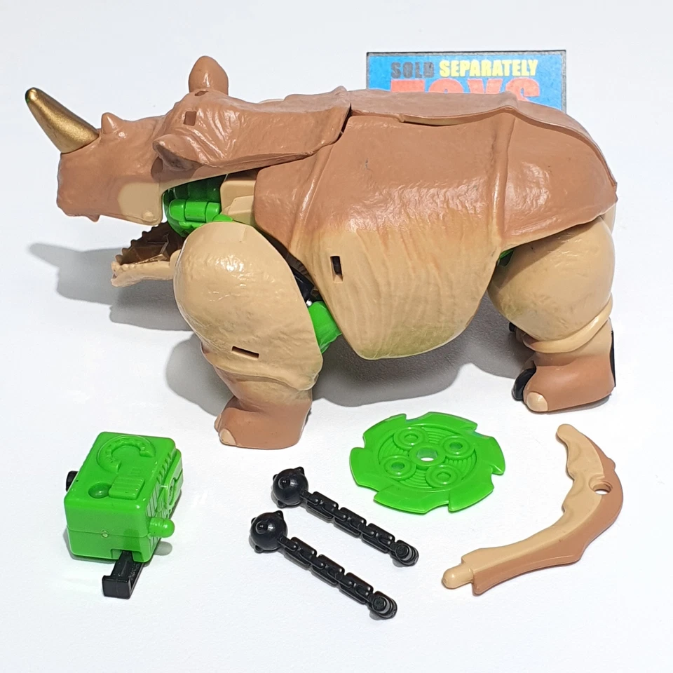 De Colección Transformers Beast Wars RHINOX Clase Deluxe 100% Completa Espada Maza Hoja Foto 4 de 4