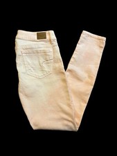 American Eagle Jeggings Women Sz 4Reg-L Rise-Pink Distressed