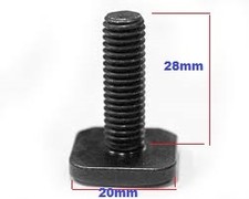 T Track Fixing T-Bolt Ski Bike Cycle Adapter Rack x 1psc M6(20mm x 20mm x 28mm)
