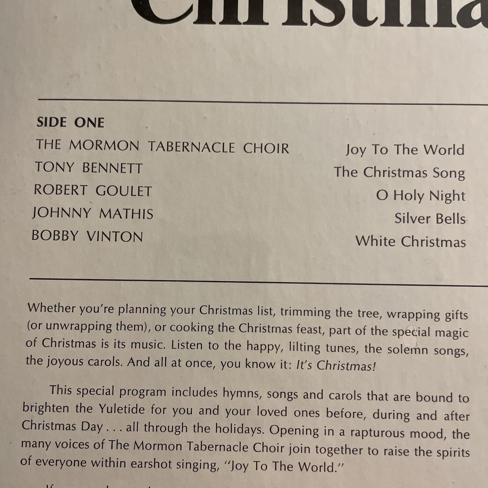 V/A Christmas Wishes LP Columbia CSP Stereo Tony Bennett Ray Conniff SEALED!!!! - Image 3 of 4
