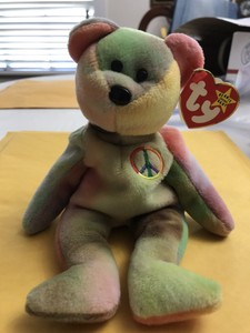 peace beanie baby pvc pellets