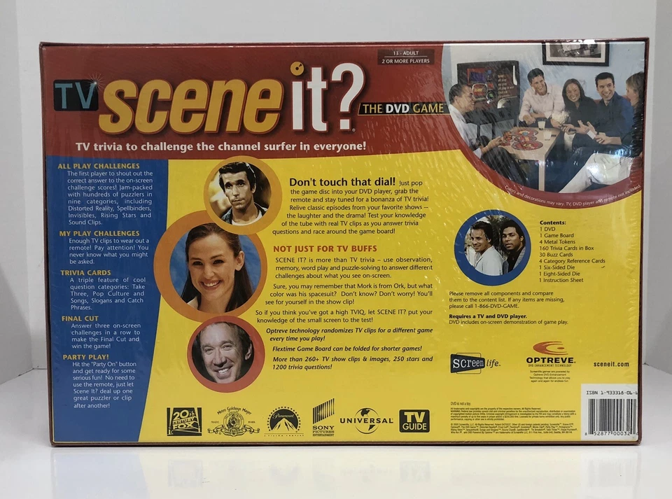 Scene it? The DVD Game The TV Trivia Game 2005 Version Brand New Box Sealed - Image 2 of 2
