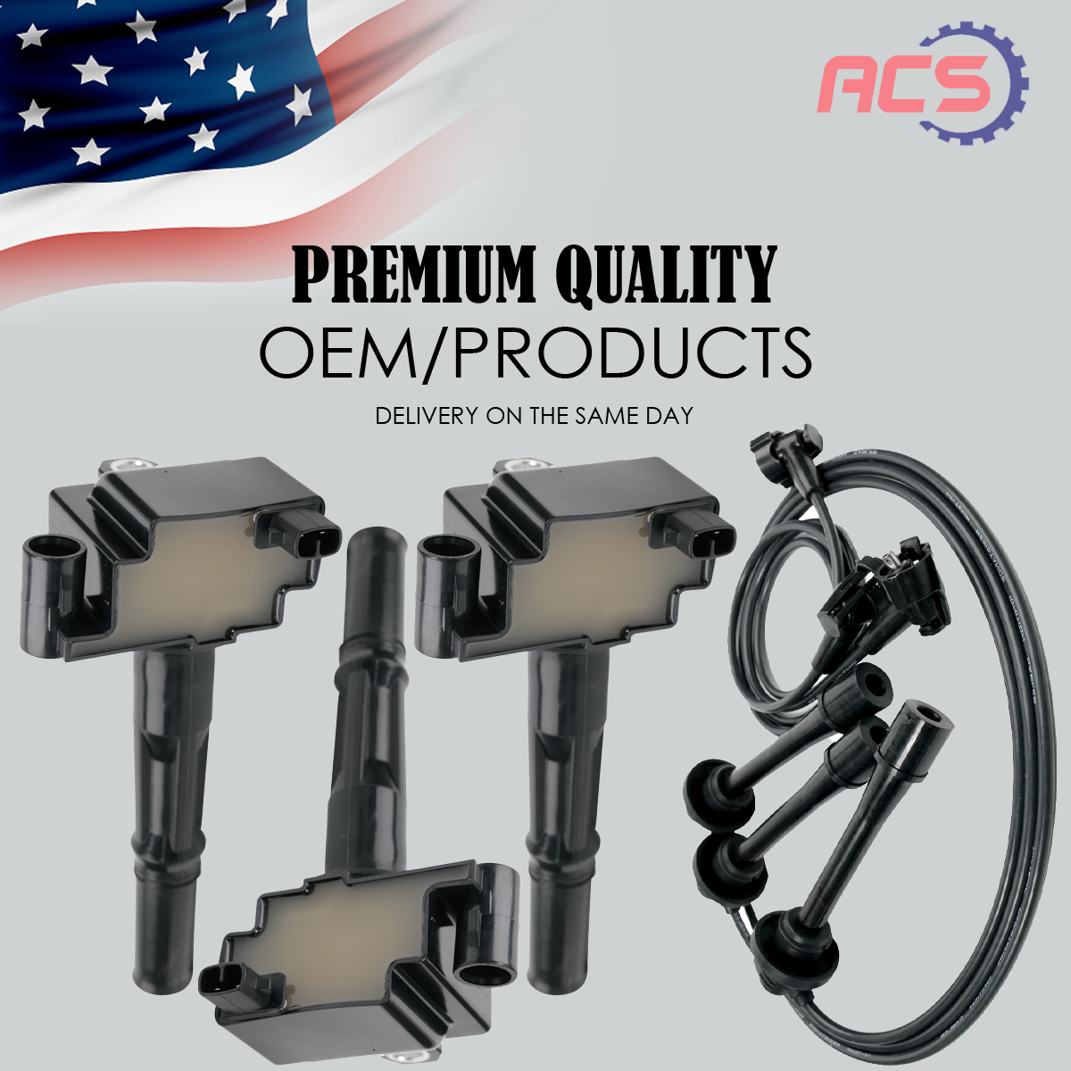 3 Pack Ignition Coils + Wires for 1995-04 Toyota 3.4L V6