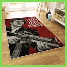 Scarface Say Hello to My Little Friend Rug, Cool Scarface Rug, Awesome Rug