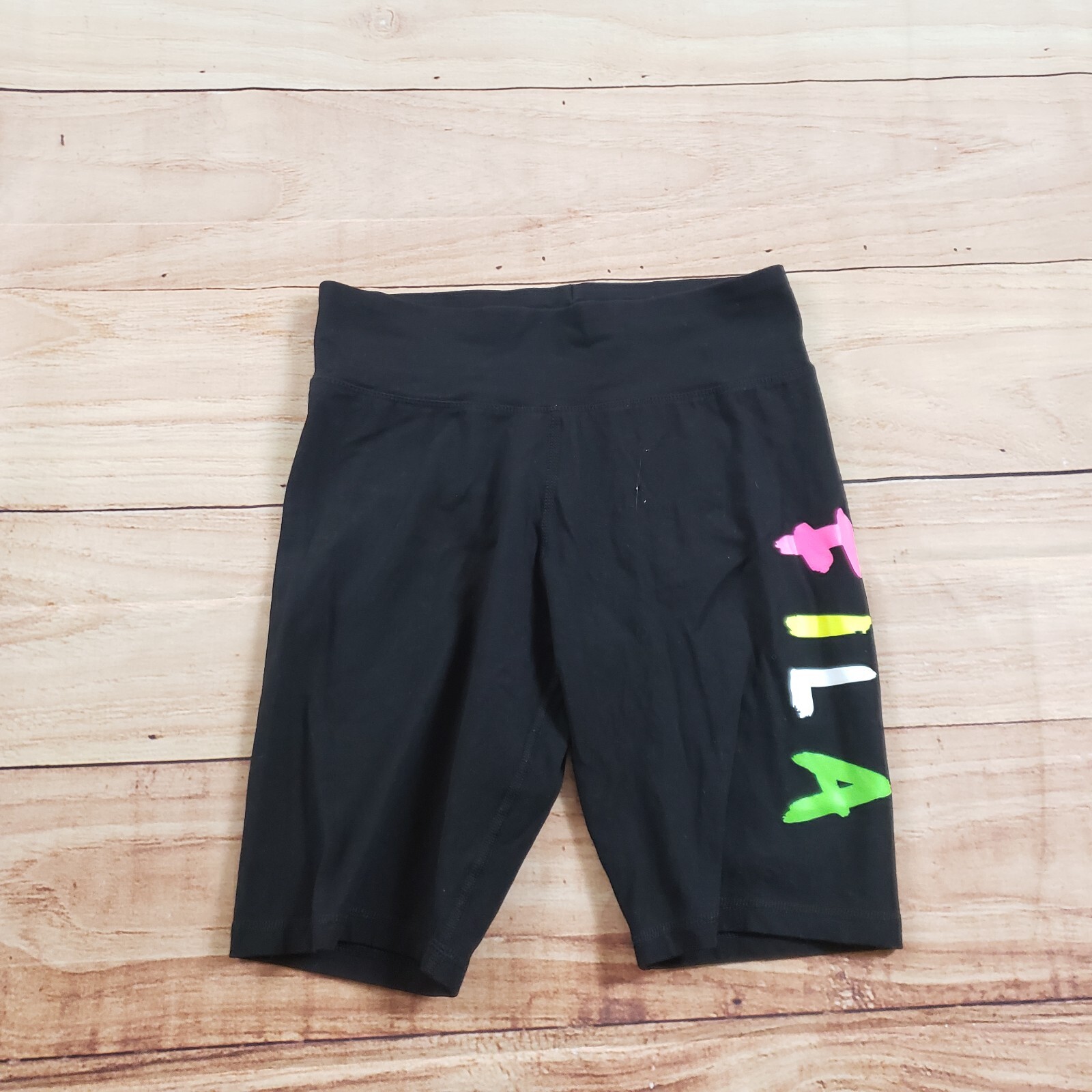 Fila pantaloncino donna medio nero rosa biker atletico yoga palestra allenamento donna
