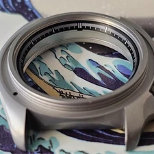 Chapter Ring SKX007 Micro Marks / Black + Silver SEIKO MOD SKX SKX007 SRPD