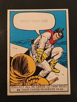1966 Donruss MARVEL SUPER HEROES Thor #65 -- Write Your Own Caption