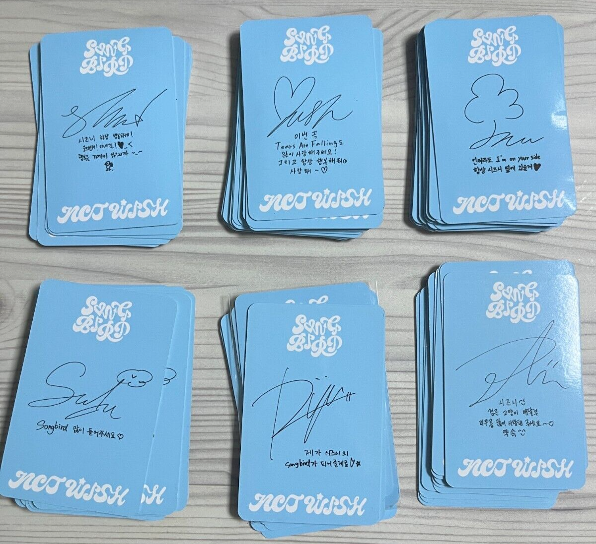 NCT WISH Official 6 Photocard Full Set [SONG BIRDS] Yushi