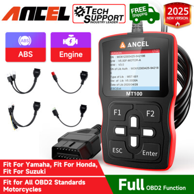 MT100 Motorcycle OBD2 Diagnostic Scanner Tool Check Engine ABS Fit For HONDA