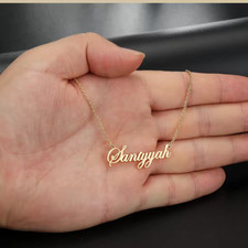 Customized Name Necklace Jewelry Cursive Personalized Pendant Gold Silver Chain