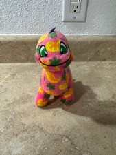 Neopets Disco Chomby Plush Dinosaur Keyquest Pink Green Yellow Jaks Pacific 2008
