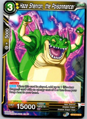 Dragonball Z Super Haze Shenron, the Poisonmancer BT10-118 CCG TCG Free Shipping