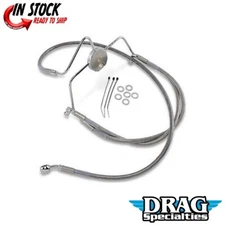 Drag Specialties 1741-2636 Extended Length +6" Stainless Steel Brake Line Kit