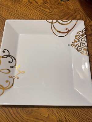 The Cellar White And Gold Design  Large Platter
