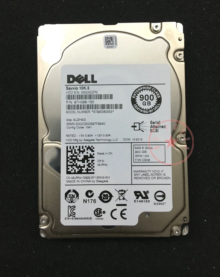 Dell 8JRN4 ST9900805SS 900GB 10K SAS 2.5″ SAS HDD Hard Drive - Image 4 of 4