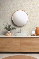 Vliestapete BlüTen BläTter Ranken Creme Bunt Kupfer Metallic 39747-1 (3,46€/1Qm)