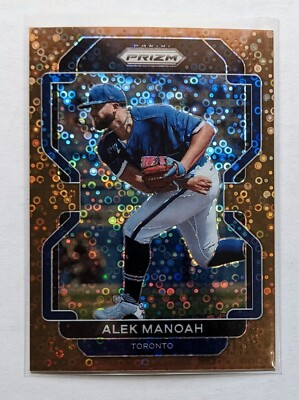 2022 Panini Prizm Alek Manoah Bronze Donut Circles Prizm /40 #236 Blue Jays