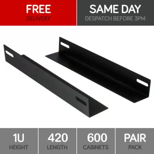 L Shape Server Rack Shelf Support Bracket 420 for 600mm Cabinet Rack Mount