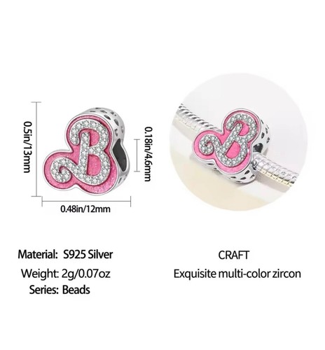 Charm For Bracelet Beads 925 Sterling Silver 24h Free Delivery Special Price - Picture 164 of 271