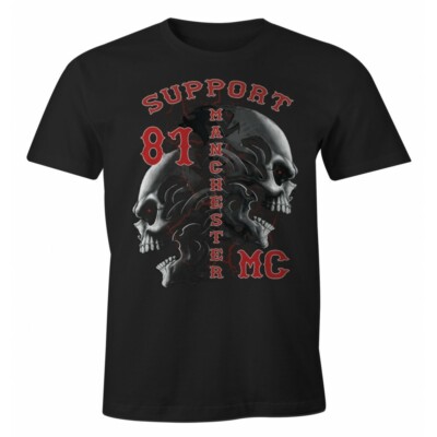 49 Hells Angels Manchester England T-Shirt Support81 model 3 6475