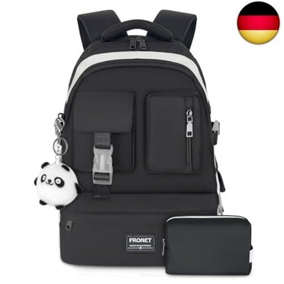 FRONET Schulrucksack Mädchen Teenager Rucksack Tagesrucksack Damen 16 Zoll