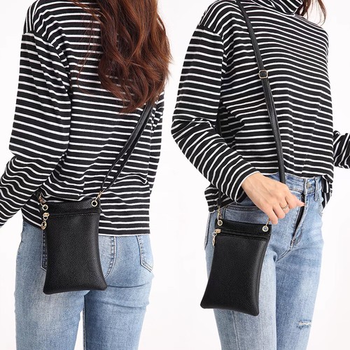 Ladies Litchi Pattern Handbag Shoulder Bag Wallet Mobile Phone Bag New