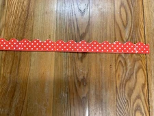 School Bulletin Board Borders Wavy Red W/White Polka Dots