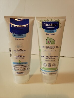 2-Pack Mustela 2-in-1 Cleansing Gel, Baby Hair & Body Cleanser for Normal Skin