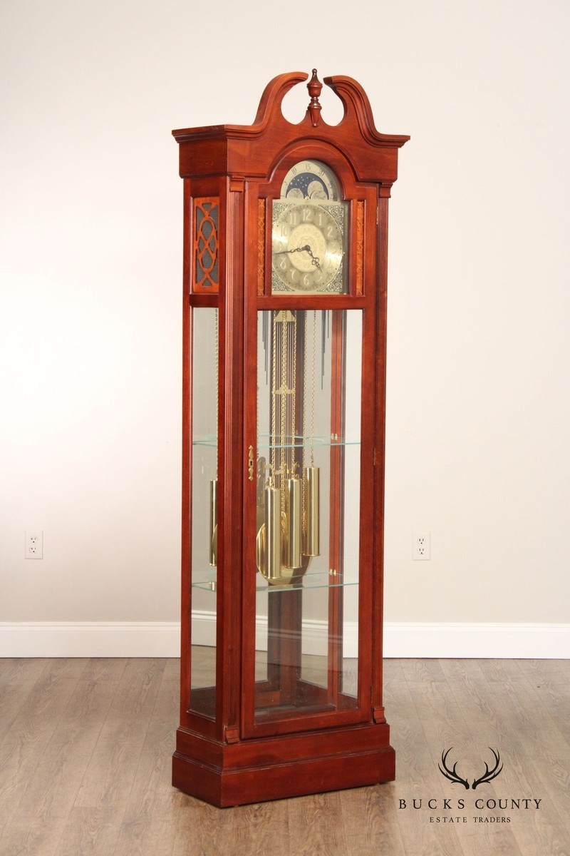 RIDGEWAY TRADITIONAL CHERRY TALL CASE GRANDFATHER CLOCK | eBay