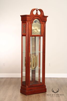RIDGEWAY TRADITIONAL CHERRY TALL CASE GRANDFATHER CLOCK | eBay