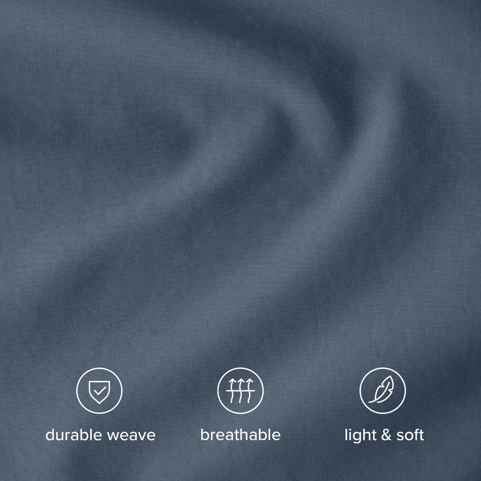 Bare Home Organic Cotton Percale Fitted Bottom Sheet - 260 Thread Count - Image 4 of 4