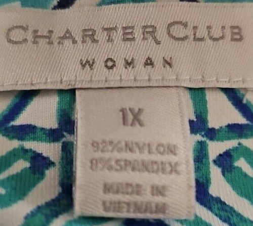 Charter Club Womens Shirt Top Blouse Size 1X 3/4 Sleeve Round Neck - Picture 20 of 24