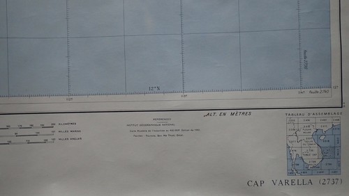 I.G.N.~CARTE AÉRONAUTIQUE-O.A.C.I.~CAP VARELLA~N°2737-INDOCHINE~1/1000.000e~1951 - Picture 7 of 8