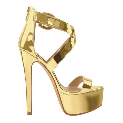 Sandalias con cremallera trasera de tacón alto para mujer Onlymaker de plataforma cruzada con correa al tobillo - Imagen 35 de 50