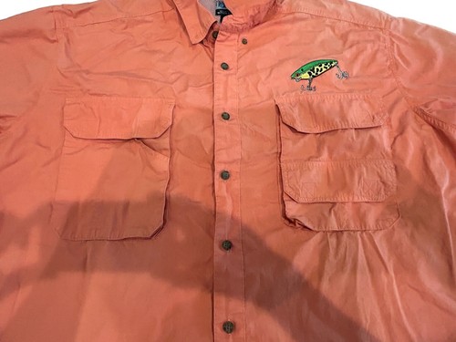 Woolrich Discovery Quest Men's XXL Vented Fishing Shirt Emb Dark Salmon READ - Picture 3 of 14