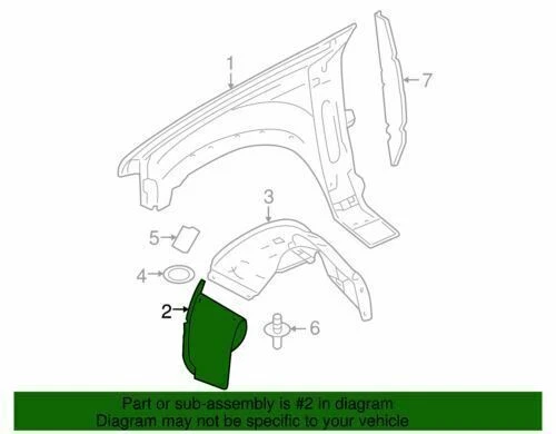 Extensión de guardabarros original Ford Explorer Sport Trac 2006-2010 6L2Z-16185-AA Foto 2 de 4