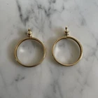 2 Goldplated Sacaqowea Dollar President's Dollar Coin Holders Coin Bezels