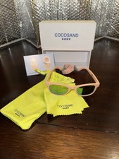 1-Pair New COCOSAND Baby Pink Sunglasses with Strap, Cloth Bag  Lens Cloth